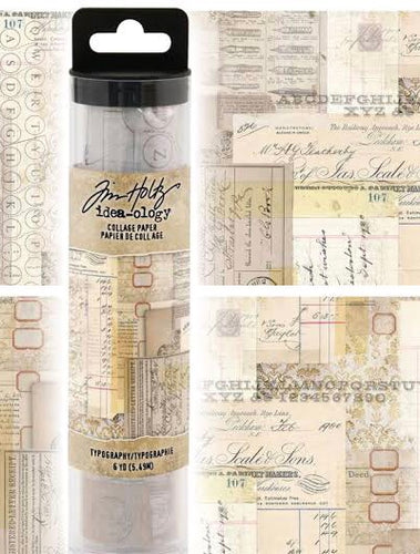 Tim Holtz Idea-Ology - Typography Collage Paper 6yds