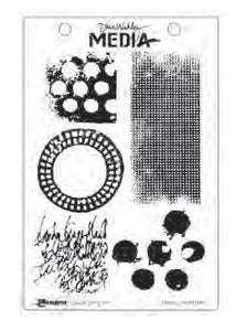 Dina Wakley cling stamp - Textures