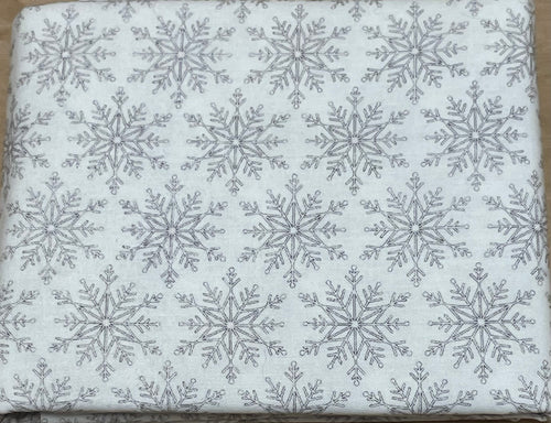 Tim Holtz fabric fat 1/4 - Christmastime: Flurry - white