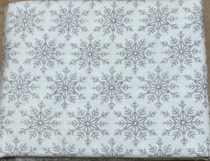 Tim Holtz fabric fat 1/4 - Christmastime: Flurry - white