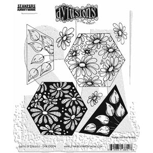 Dyan Reaveley Cling Stamp - Quilts of daisies