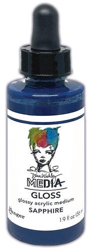 Dina Wakley Media gloss spray: dropper bottle - Sapphire