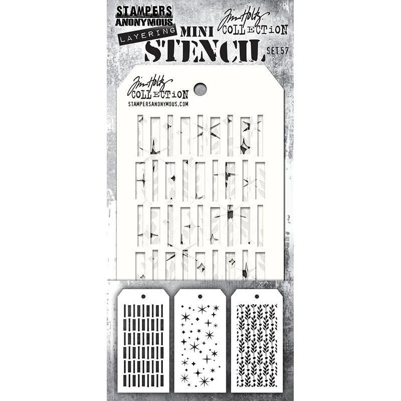 Tim Holtz layering stencil minis - set 57