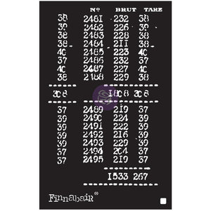 Finnabair (Prima marketing) stencil - Book of numbers