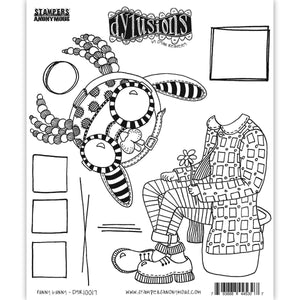Dyan  Reaveley Cling Stamp - Funny Bunny