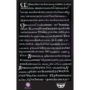 Finnabair (Prima marketing) stencil - Manuscript