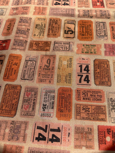 Tim Holtz fabric fat 1/4 - Palette: orange tickets