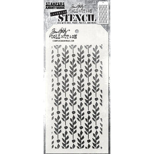 Tim Holtz layering stencil - Berry leaves