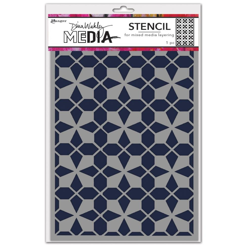 Dina Wakley Stencil - Tile floor