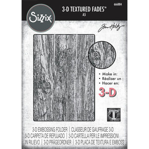 Tim Holtz A5 Texture Fades 3D Embossing Folder - Lumber