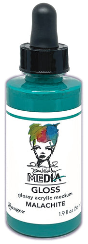 Dina Wakley Media gloss spray: dropper bottle - Malachite