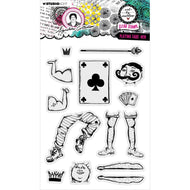 Art by Marlene clear stamps - playing card men