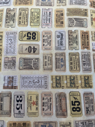 Tim Holtz fabric fat 1/4 - Palette: yellow tickets