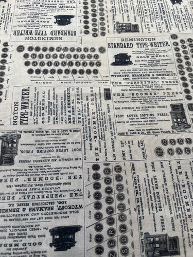 Tim Holtz fabric fat 1/4 - Palette: neutral typewriter