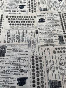 Tim Holtz fabric fat 1/4 - Palette: neutral typewriter