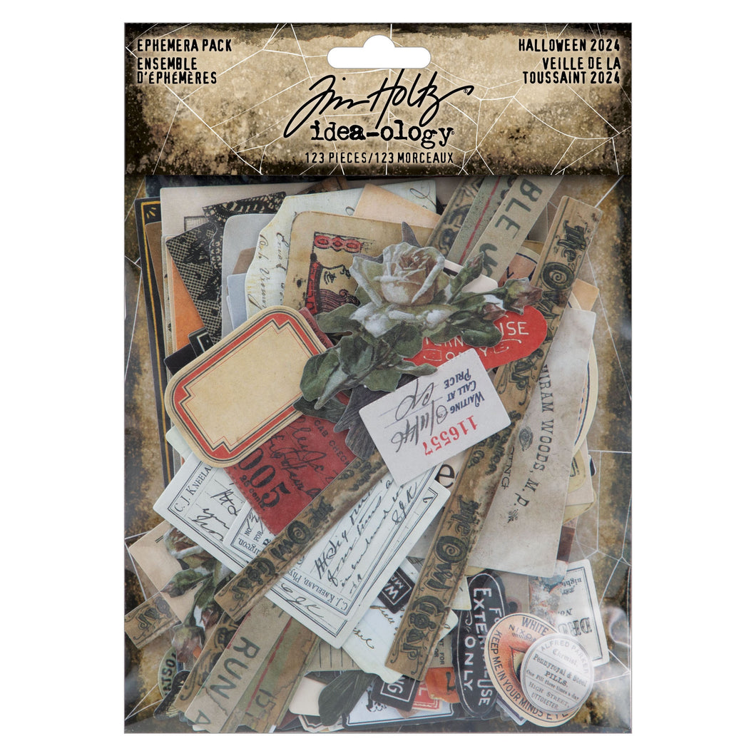 Tim Holtz Idea-ology Halloween 2024: Ephemera Pack 123/Pkg