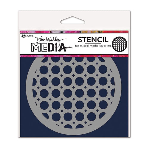 Dina Wakley Stencil - Rattan coaster