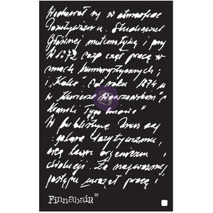 Finnabair (Prima marketing) stencil - Ghostwriter