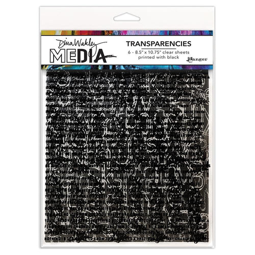 Dina Wakley transparencies - Typograpgy set 1