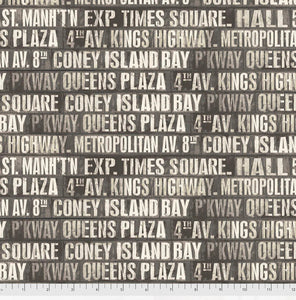 Tim Holtz fabric LONG 1/4 - Subway signs