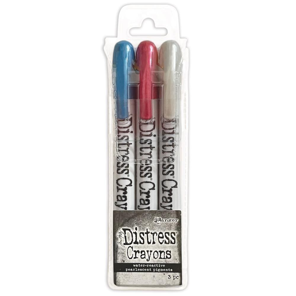 Tim Holtz distress Holiday pearl crayons set #5 - 3 pack