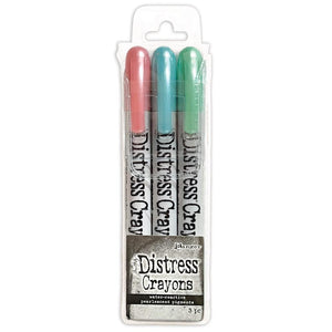 Tim Holtz distress Holiday pearl crayons set #6 - 3 pack