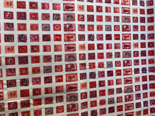 Tim Holtz fabric fat 1/4 - Palette: red stamps