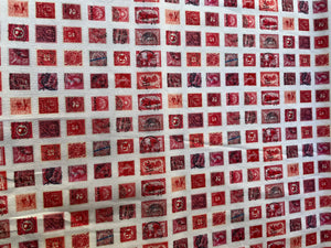 Tim Holtz fabric fat 1/4 - Palette: red stamps