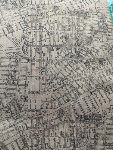 Tim Holtz fabric fat 1/4 - Palette: neutral map