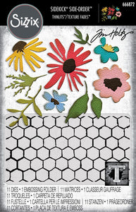 Tim Holtz sizzix vault series - Sizzix 2D Embossing Folder and Thinlits 11/Pkg