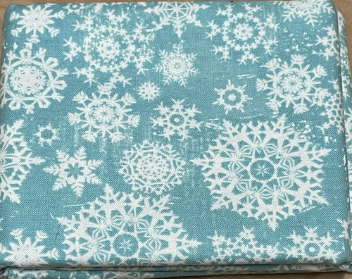Tim Holtz fabric fat 1/4 - Christmastime: Snowfall - mint