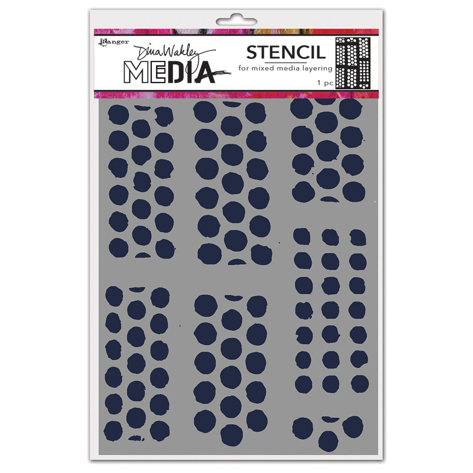 Dina Wakley Stencil - 9”x6” Dotted tape