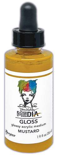 Dina Wakley Media gloss spray: dropper bottle - Mustard