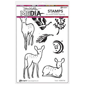 Dina Wakley cling stamp - Fawn