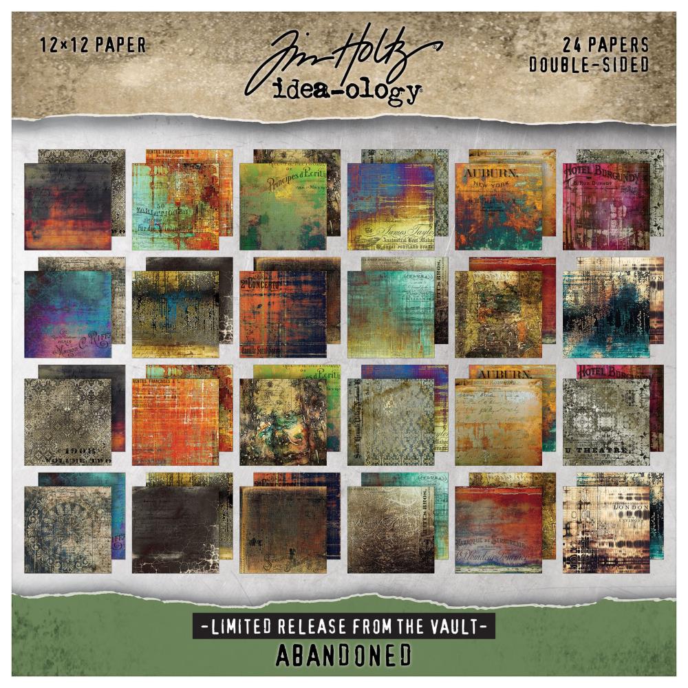 Tim Holtz vault - 12x12” paper pad: Abandoned