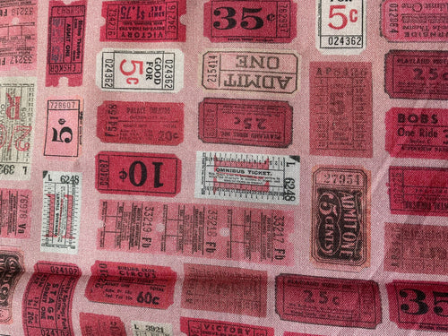 Tim Holtz fabric fat 1/4 - Palette: red tickets