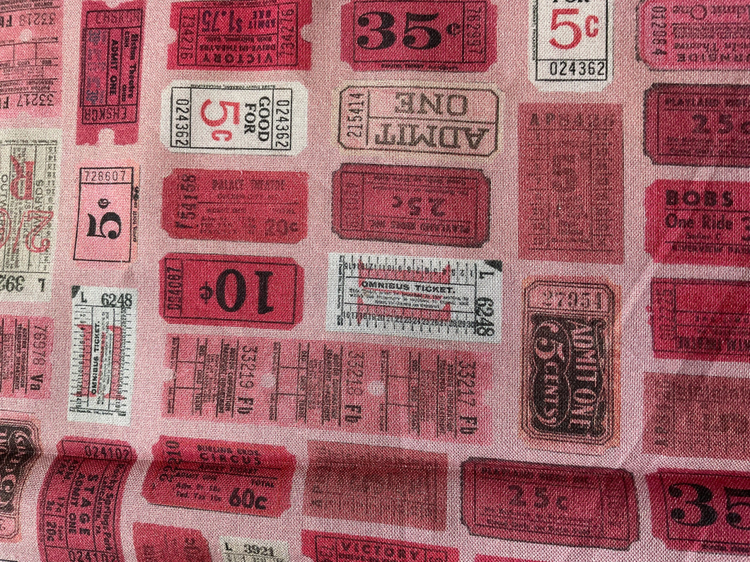Tim Holtz fabric fat 1/4 - Palette: red tickets