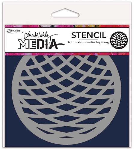 Dina Wakley Stencil - squished coaster