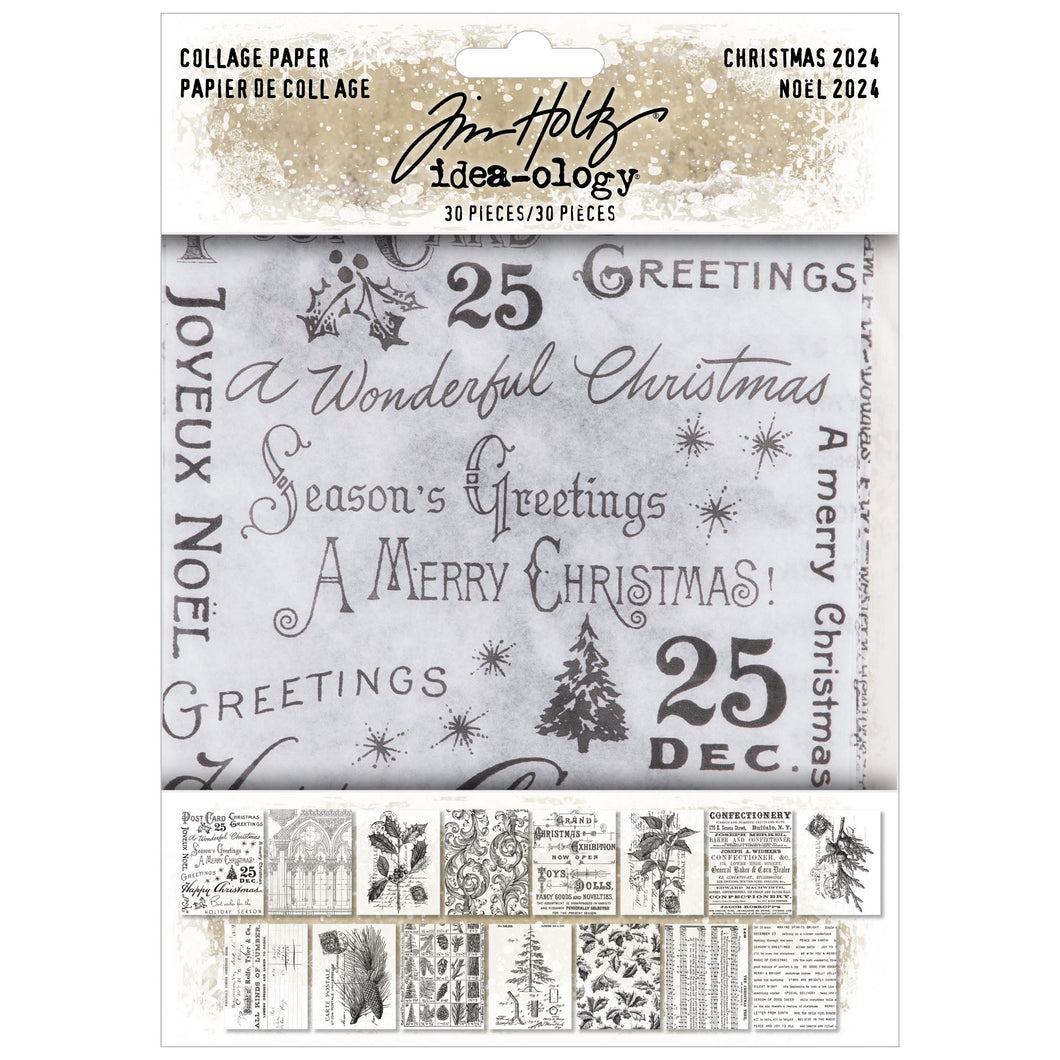 Tim Holtz Idea-ology Layers - Collage paper: Christmas 2024
