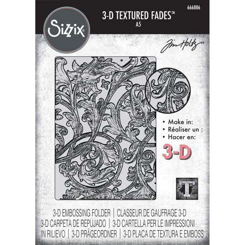 Tim Holtz A5 Texture Fades 3D Embossing Folder - Entangled