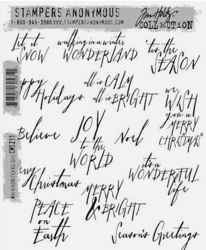 Tim Holtz Stampers anonymous - Mini handwritten holidays
