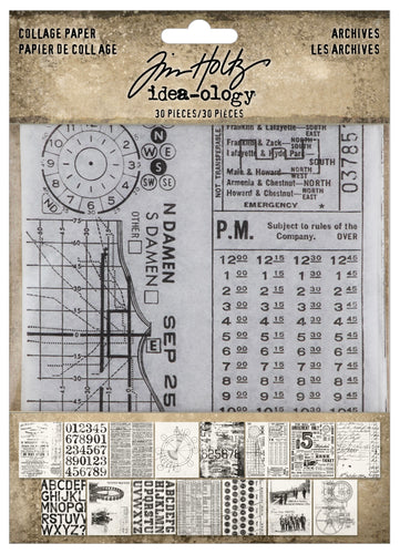Tim Holtz Idea-ology Layers - Collage paper: Archives
