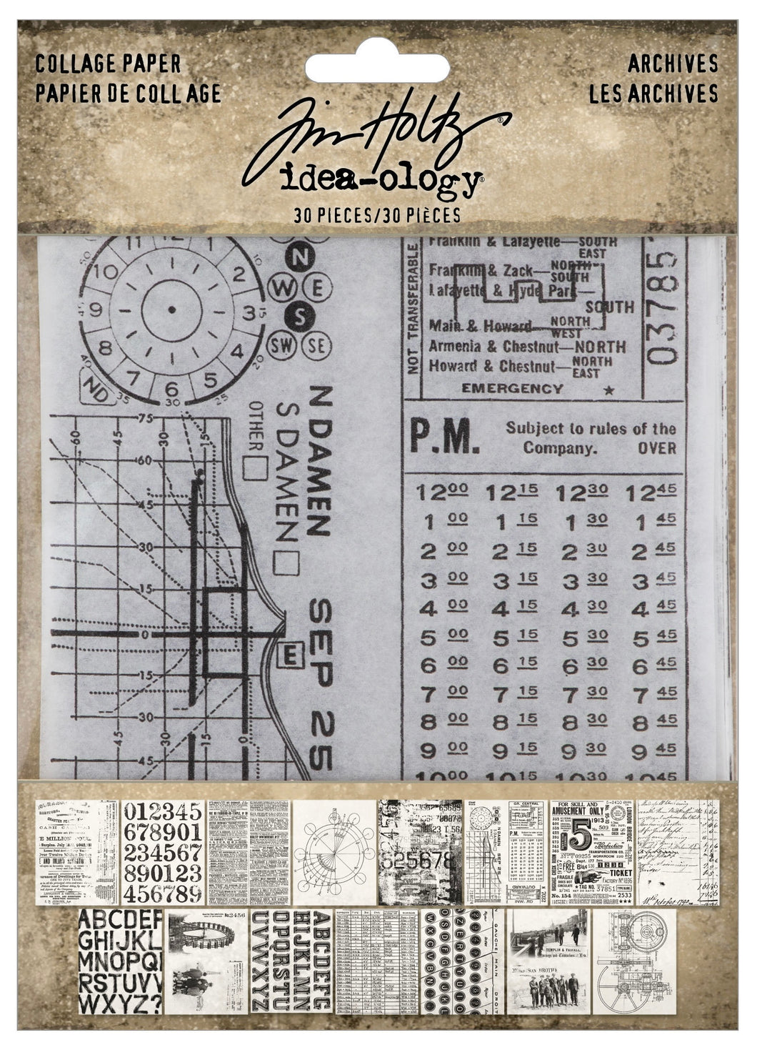 Tim Holtz Idea-ology Layers - Collage paper: Archives