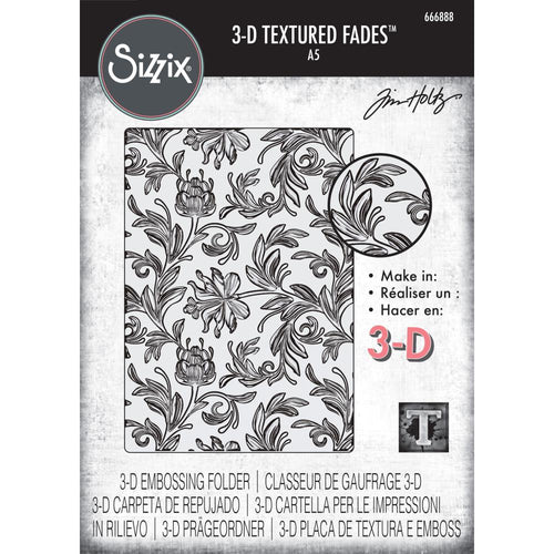 Tim Holtz A5 Texture Fades 3D Embossing Folder - Botanical