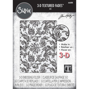 Tim Holtz A5 Texture Fades 3D Embossing Folder - Botanical