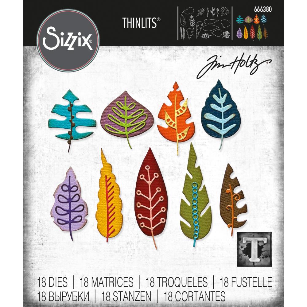 Tim Holtz Alterations thinlits dies - Artsy leaves