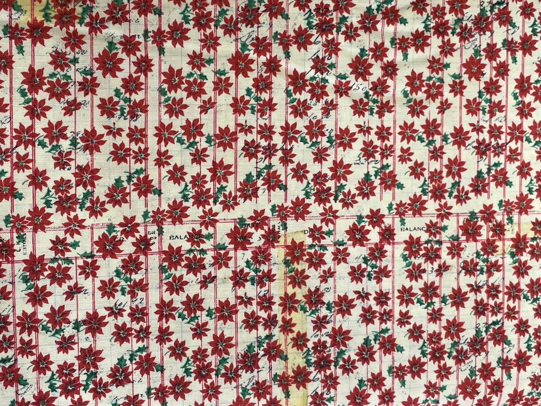 Tim Holtz fabric fat 1/4 - Holidays Past: Festive ledger