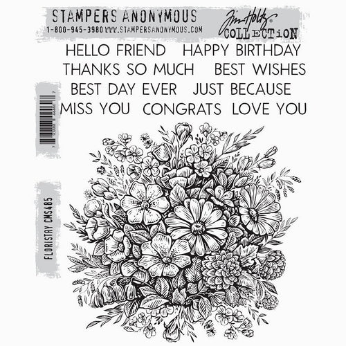 Tim Holtz Stampers anonymous - Floristry (with stamp block)