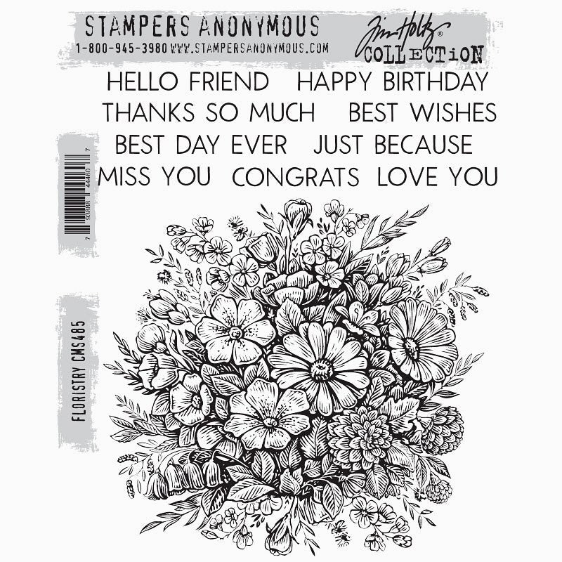 Tim Holtz Stampers anonymous - Floristry (with stamp block)