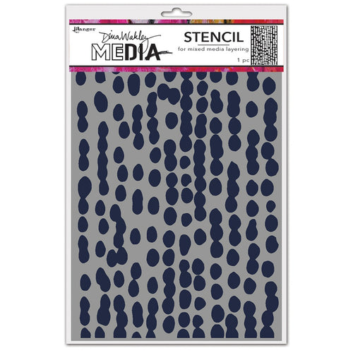 Dina Wakley Stencil - 9”x6” Mushy dots